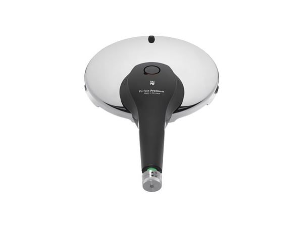 WMF Perfect Premium trykkoker 4,5 l, trykkoker 22 cm, polert Cromargan rustfritt stål, induksjon, tilberedningsnivåer 2, multifunksjonell kontrollk...