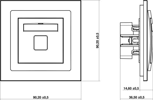 Karlik USB-AB pistorasia Karlik Deco DGUSB-3 single 2.0 valkoinen