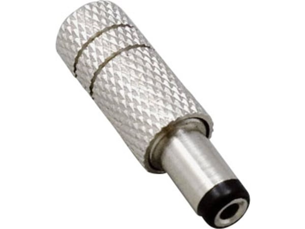 Conrad Connettore per bassa tensione Spina dritta 5.50 mm 2.10 1 pz., Low power, Sølv, Hunkjønn/Hunkjønn, Rett, RoHS, 2,1 mm