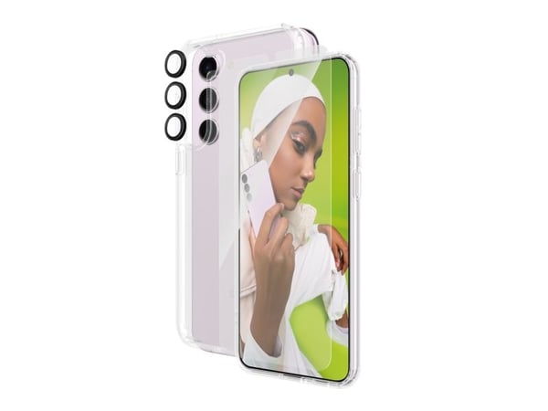 PanzerGlass HardCase - Baksidedeksel for mobiltelefon - termoplast-polyuretan (TPU), polykarbonat - blank - med skjermbeskytter - for Samsung Galax...