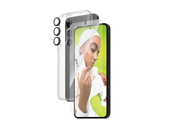 PanzerGlass HardCase - Baksidedeksel for mobiltelefon - termoplast-polyuretan (TPU), polykarbonat - blank - med skjermbeskytter - for Samsung Galax...
