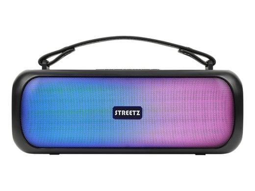 Streetz B200 Boombox 2x 7.5 W, IPX5, AUX, USB flash, LED, black, 30 W, 80 - 16000 Hz, 30 W, Ledning & Trådløs, USB Type-A, Stereo bærbar høyttaler