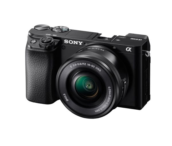 Sony a6100 ILCE-6100 - Digitalkamera - spegellöst - 24.2 MP - APS-C - 4 K / 30 fps 16-50mm Power Zoom-objektiv - Wi-Fi, NFC, Bluetooth - svart