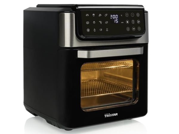Tristar Heißluft-Ofen Kontrollleuchte Timerfunktion 12 l, Varmluftsfrityr, 12 l, 200 °C, Single/enkelt, Svart, Rustfritt stål, Berøringskontroll Tristar Heißluft-Ofen Kontrollleuchte Timerfunktion 12 l, Varmluftsfrityr, 12 l, 200 °C, Single/enkelt, Svart, Rustfritt stål, Berøringskontroll