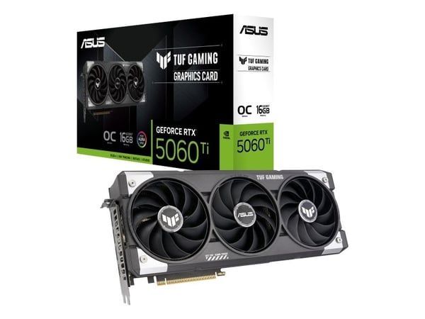 ASUS TUF Gaming GeForce RTX 5060 Ti 16GB - OC Edition - grafikkort - GeForce RTX 5060 Ti - 16 GB GDDR7 - PCI Express 5.0 - 3 x DisplayPort, HDMI