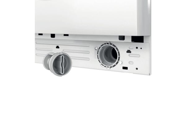 Indesit BDE 76435 WSV EE, Frontmatet, Frittstående, Hvit, Venstre, Sølv, Knapper, Rotasjon
