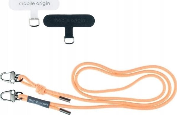 MOBILE ORIGIN lanyard-snøre 6 mm, Peach Fuzz, 82–163 cm