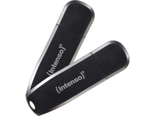 Intenso Speed Line - USB-flashstasjon - 64 GB - USB 3.2 Gen 1 - svart (en pakke 2)