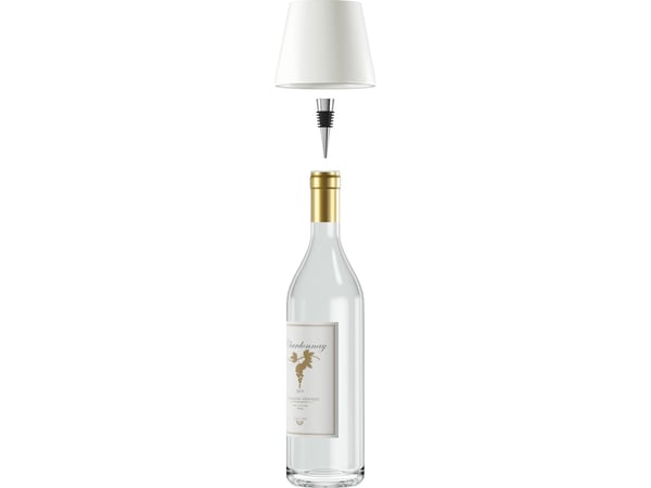 RealPower LED bordlampe dimbar kald/varm med batteri, hvit
