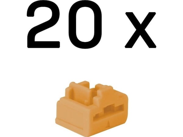 RJ45 portlås (uten oransje nøkkel, 20 deler, kode oransje)