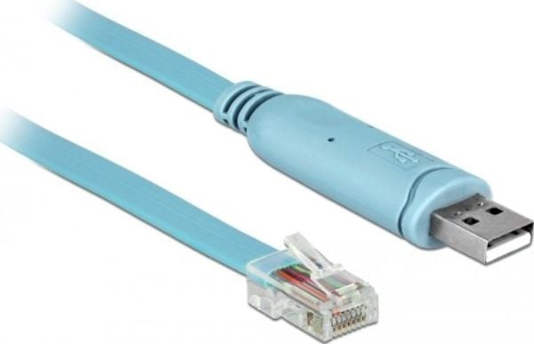 DeLOCK 64185, 2 m, RJ-45, USB A-tyyppi, Uros, Uros, Suora