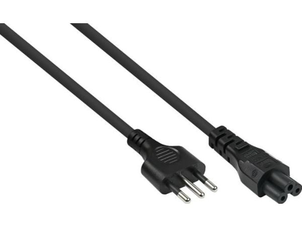 Strömkabel Alcasa kabelmeister Netzkabel Italien Type I an C5 schwarz 1,8m