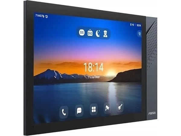 Fanvil i57A, 25,6 cm (10.1"), LCD, 1280 x 600 piksler, Rustfritt stål, Sort, Knapper, Horisontal
