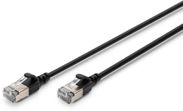 Digitus DK-1632-A-005S-BL, 0,5 m, Cat6a, F/FTP (FFTP), RJ-45, RJ-45, Svart