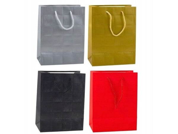 LeanToys gavepose Kvadrater struktur elegant 23 x 18 x 10 cm