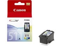 Canon CL-511 Colour, Syaani, Magenta, Keltainen, Väriainepohjainen muste, 1 kpl