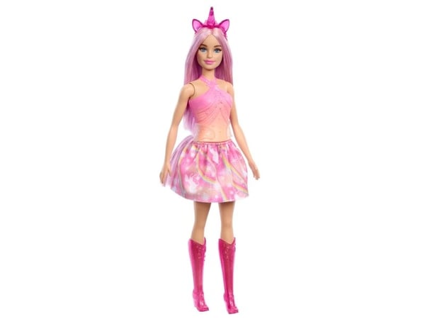 Barbie-nukke Mattel Barbie yksisarvinen nukke, vaaleanpunainen asu