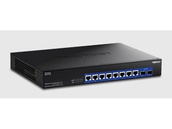TRENDnet TEG-S7102 - Version v1.0R - switch - ikke-styrt - 8 x 1000/2.5G/10GBase-T + 2 x 10 Gigabit SFP+ - rackmonterbar - TAA-samsvar