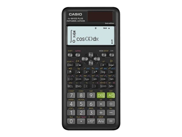 Casio FX-991ES PLUS 2 vetenskaplig miniräknare 12 siffror, svart