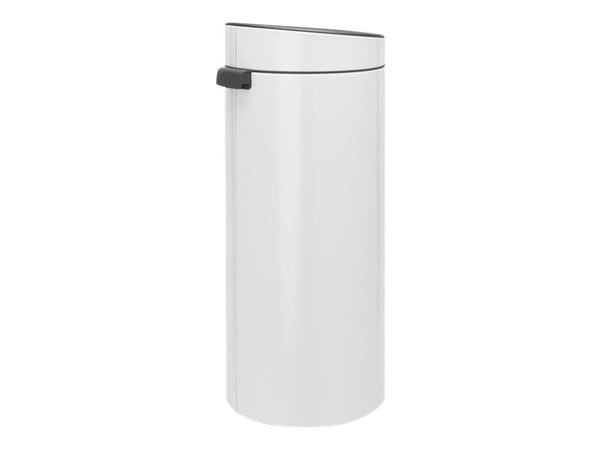 Brabantia Touch Bin New - Søppelbøtte - skyvelokk - 30 L - håndtak - hvit