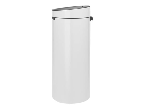 Brabantia Touch Bin New - Søppelbøtte - skyvelokk - 30 L - håndtak - hvit