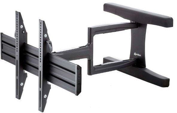 EDBAK VSM653 - Monteringssett (veggmontering, dobbelt svivelarm) - for flatpanel - aluminium - svart - skjermstørrelse: 49"-65"