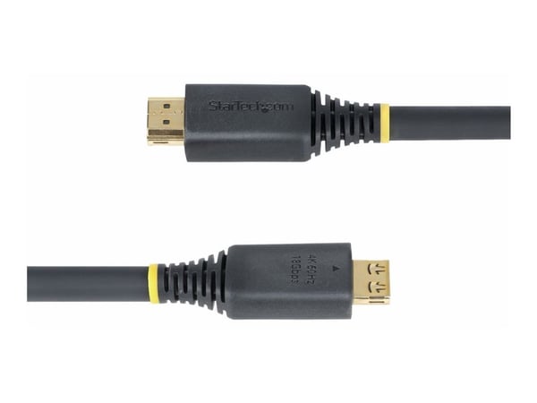 Startech 20ft (6m) Active HDMI Cable w/Gripping Connectors - High Speed - HDMI-kabel med Ethernet - HDMI hann til HDMI hann - 6.1 m - skjermet - sv...