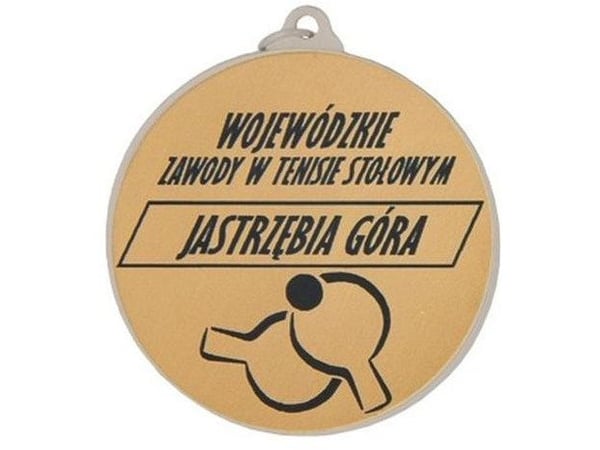Victoria Sport -metallimitali, jossa kaiverrus laminaatille