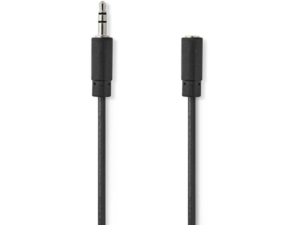 Nedis - Lydkabel - mini-phone stereo 3.5 mm hann til mini-phone stereo 3.5 mm hunn - 5 m - svart