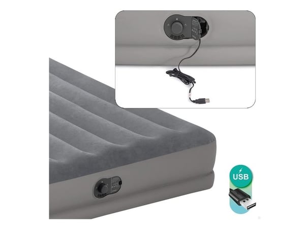 Intex 64114, Dobbel Madrass, Rektangel, Inne & Ute, Innebygd luftpumpe