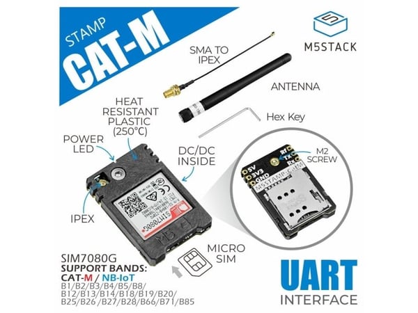 M5Stack S003, I/U-utvidelsesskjold, M5, M5Stack, Sort, 5 V, 71 mA