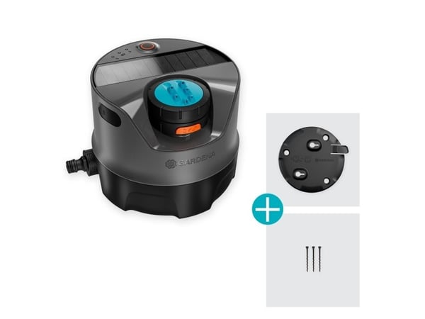 Gardena AquaPrecise, Sirkulær sprinkler, 320 m², Sort, Blå, Grå