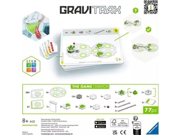 Ravensburger GraviTrax Game: Switch, Legetøj marmorkuglebane, 8 År