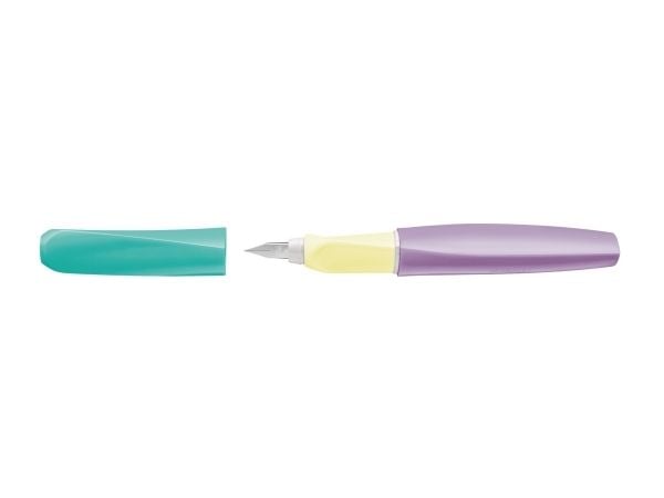 Pelikan Twist Color Blocking, Lilac, Mynte, Fyllesystem med patron, Blå, Medium, Ambidekstriøs, Boks