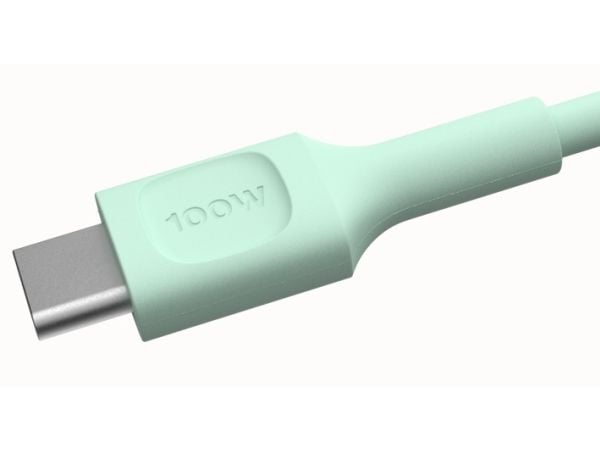 USB-C-kaapeli 2m 100W Greencell PowerFlex Fast Charging PD Minttu Vihreä