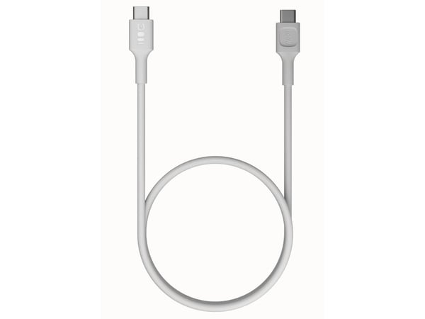 USB-C-kabel 2m 100W Greencell PowerFlex Hurtiglading PD Snow White
