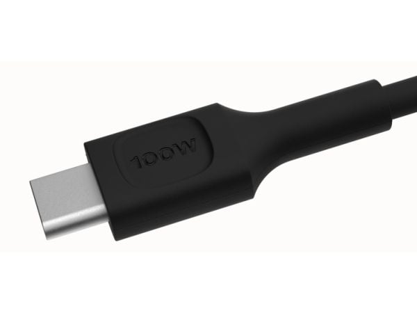 USB-C-kabel 0,3m 100W Greencell PowerFlex Hurtiglading PD Panther Black