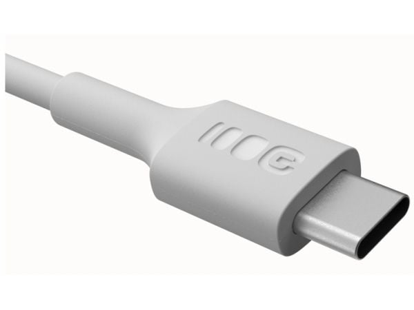 USB-C kaapeli 0.3m 100W Greencell PowerFlex Fast Charging PD Lumivalkoinen