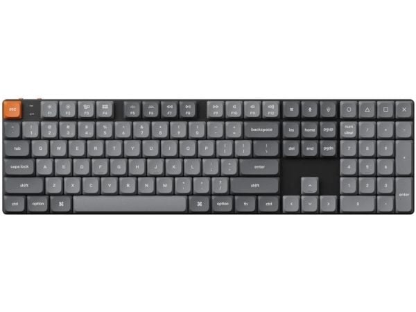 Keychron K5 MAX - Tastatur - QMK/VIA, tilpasset mekanisk - 100% - bakgrunnsbelyst - trådløs - Bluetooth 5.1, 2.4 GHz, USB - tastsvitsj: Gateron Low...