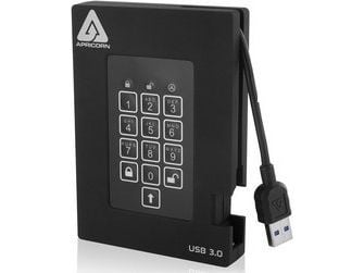 Apricorn Aegis Padlock Fortress - SSD - kryptert - 256 GB - ekstern (bærbar) - 2.5" - USB 3.0 - FIPS 140-2 Level 2, 256-bit AES-XTS