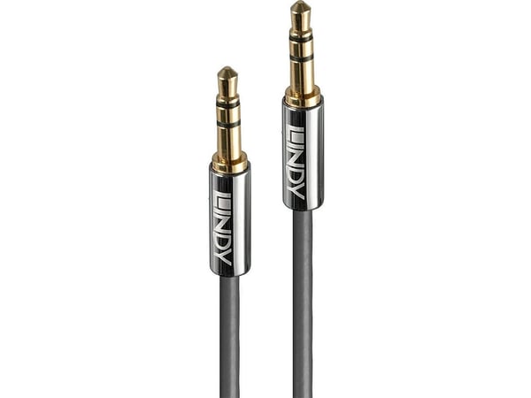 Lindy 35320, 3,5 mm, Hanstik, 3,5 mm, Hanstik, 0,5 m, Anthracit