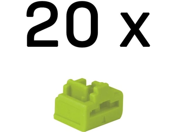 Lindy 47895, Portblokker, RJ-45, Grønn, Akrylonitril-butadien-styren (ABS), 20 stykker, Polybag