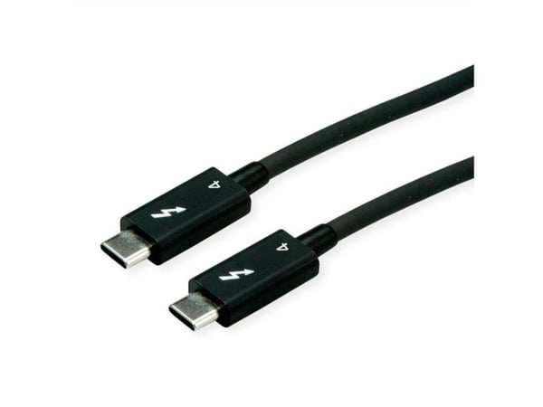 ROLINE 11.02.9043, 0,5 m, USB C, USB C, USB 3.2 Gen 1 (3.1 Gen 1), 40 Gbit/s, Sort