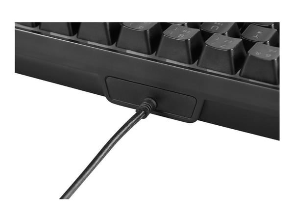 DELTACO GAMING DK240 - Tastatur - 60% - mini - bakgrunnsbelyst - USB - QWERTY - USA - svart, halvtransparent
