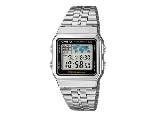 Casio A500WEA-1EF - Armbåndsur - digital - stainless steel, harpiks