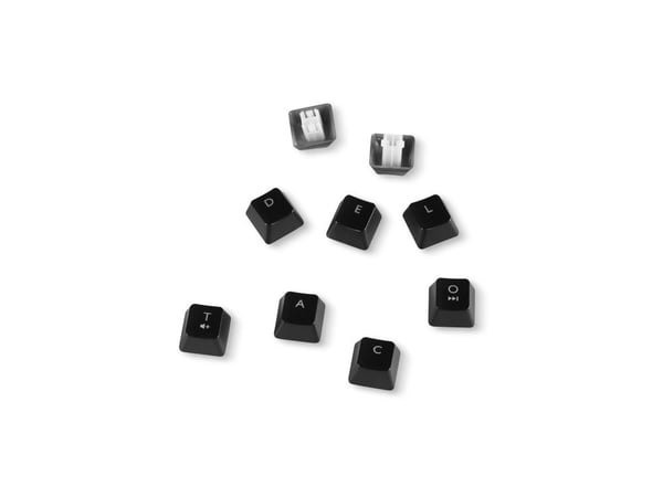 DELTACO GAMING DK240 - Tastatur - 60% - mini - bakgrunnsbelyst - USB - QWERTY - USA - svart, halvtransparent