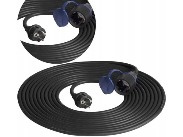 Orno Vilkkumaton korjaamon jatkoputki IP44, 1x2P+Z 10m, öljynkestävä kumikaapeli H07RN-F 3x1,5mm?, 230VAC/16A, schuko