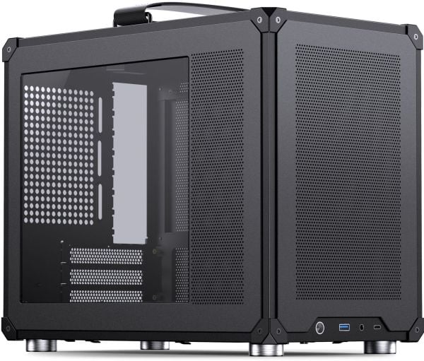 Jonsbo C6 MAX PC-veske, Mini-etui, Micro-ATX, herdet glass - svart