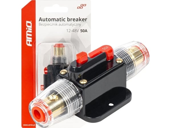 Bilautomatisk sikring 50A 12V/24V/48V AMIO-03818