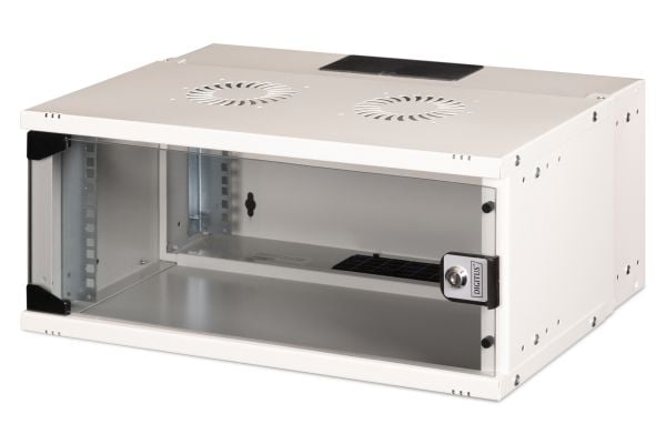 Digitus SOHO PRO Series - Skap - 540x400 mm (WxD) - veggmonterbar - RAL 7035, lysegrå - 4U - 19"